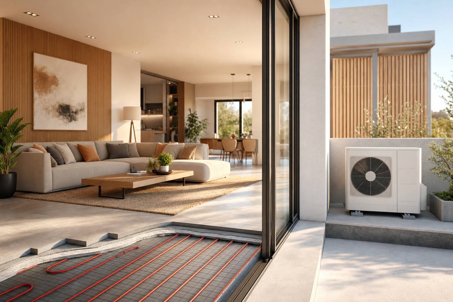 Aerotermia y suelo radiante: tecnología para climatizar viviendas con mayor confort Aerotermia y suelo radiante: tecnología para climatizar viviendas con mayor confort