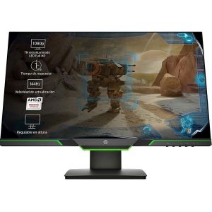 Monitor HP con detalles verdes